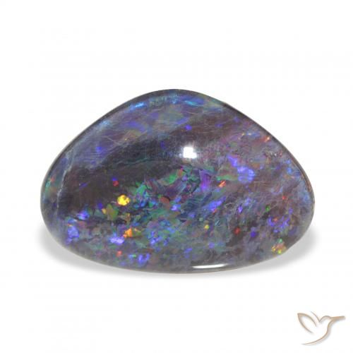 Opala Triplet Multicolorido Natural 6.63ct, Chique, Opaco