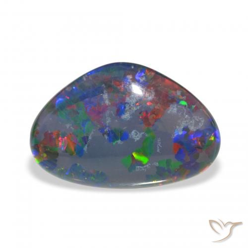 Opala Triplet Multicolorido Natural 6.50ct, Chique, Opaco