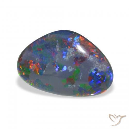 Opala Triplet Multicolorido Natural 6.50ct, Chique, Opaco