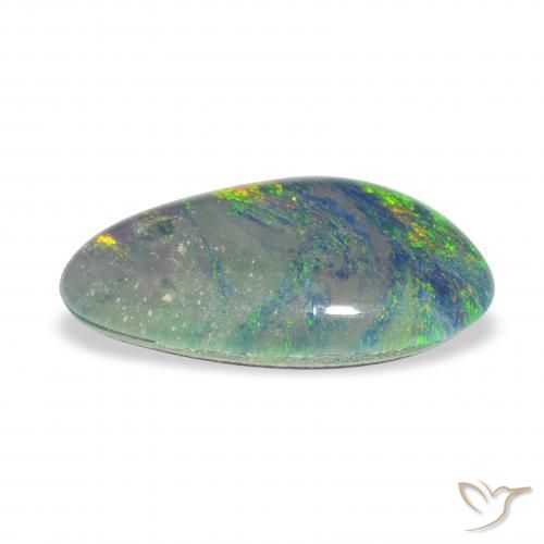 Opala Triplet Multicolorido Natural 3.35ct, Chique, Opaco