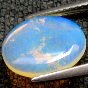 Opala multicolorido natural 1,54ct, transparente, transparente/translúcido
