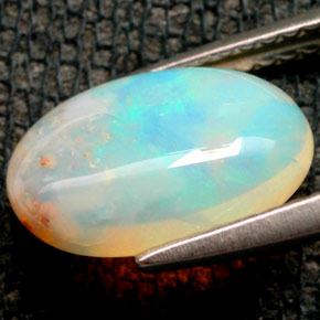 Opala multicolorido natural 1,68ct, transparente, transparente/translúcido