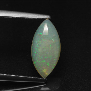 Opala multicolorido natural 1,31ct, marquise, transparente