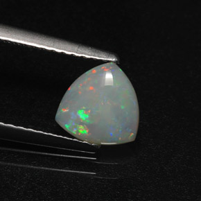 Opala multicolorido natural 0,64ct, trillion, translúcido