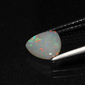 Opala multicolorido natural 0,64ct, trillion, translúcido
