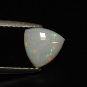 Opala multicolorido natural 0,75ct, transparente, transparente/translúcido