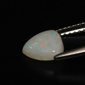Opala multicolorido natural 0,75ct, transparente, transparente/translúcido