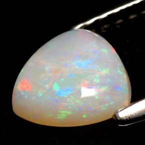Opala multicolorido natural 0,68ct, transparente, transparente/translúcido
