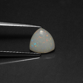 Opala multicolorido natural 0,46ct, transparente, transparente/translúcido
