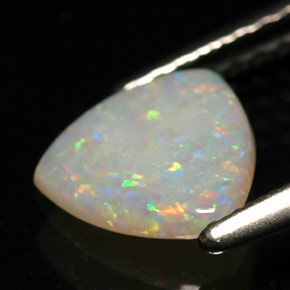 Opala multicolorido natural 0,49ct, transparente, transparente/translúcido