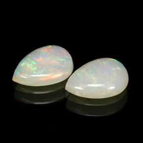 Pedras preciosas de opala multicolorido natural de  ct, transparente, transparente/translúcido
