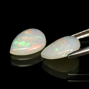 Pedras preciosas de opala multicolorido natural de  ct, transparente, transparente/translúcido