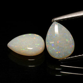 Pedras preciosas de opala multicolorido natural de  ct, transparente, transparente/translúcido