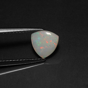 Opala multicolorido natural 0,45ct, transparente, transparente/translúcido