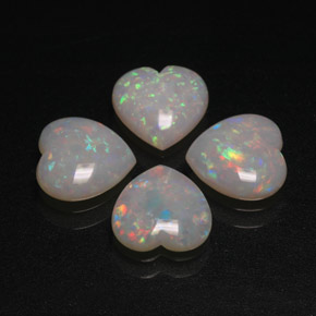 Pedras preciosas de opala multicolorido natural de  ct, transparente, transparente/translúcido