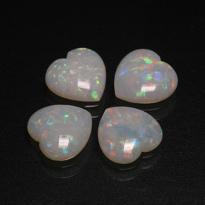Pedras preciosas de opala multicolorido natural de  ct, transparente, transparente/translúcido