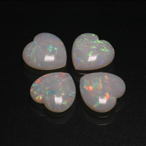Pedras preciosas de opala multicolorido natural de  ct, transparente, transparente/translúcido
