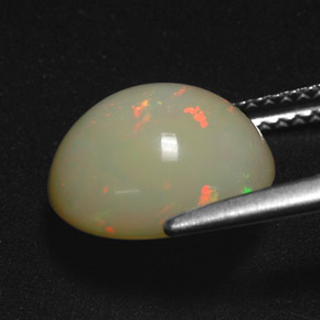 Opala multicolorido natural 2,99ct, corte oval, translúcido