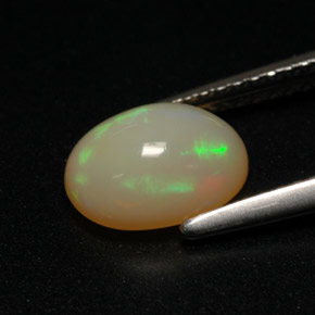 Opala multicolorido natural 1,30ct, corte oval, translúcido