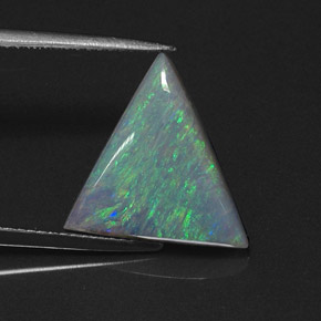 Opala multicolorido natural 3,97ct, trillion, translúcido