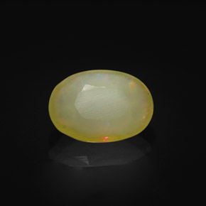 Opala multicolorido natural 1,52ct, corte oval, translúcido