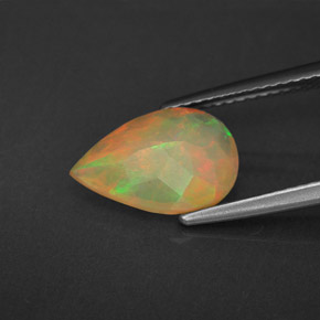 Opala multicolorido natural 1,70ct, transparente, transparente/translúcido