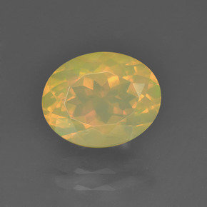 Opala multicolorido natural 1,85ct, corte oval, transparente