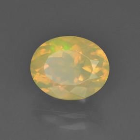 Opala multicolorido natural 1,85ct, corte oval, transparente