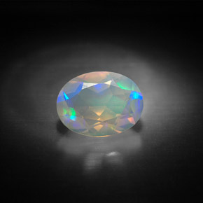Opala multicolorido natural 0,92ct, transparente, transparente/translúcido