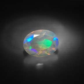 Opala multicolorido natural 0,92ct, transparente, transparente/translúcido