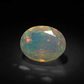 Opala multicolorido natural 1,35ct, transparente, transparente/translúcido