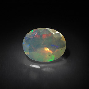 Opala multicolorido natural 1,31ct, transparente, transparente/translúcido