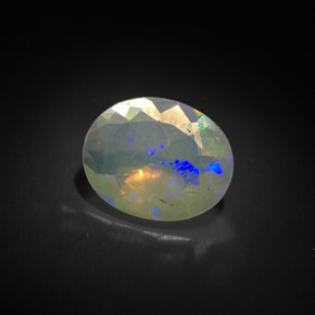 Opala multicolorido natural 1,31ct, transparente, transparente/translúcido