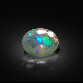 Opala multicolorido natural 1,20ct, transparente, transparente/translúcido