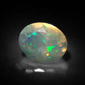 Opala multicolorido natural 1,63ct, transparente, transparente/translúcido