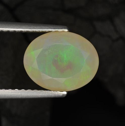 1.33ct Natural Multicolorido Opala, oval, Translúcido