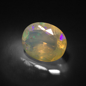 Opala multicolorido natural 1,43ct, transparente, transparente/translúcido