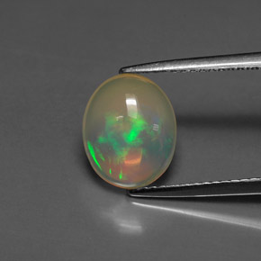 Opala multicolorido natural 1,68ct, transparente, transparente/translúcido