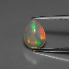 Opala multicolorido natural 1,40ct, transparente, transparente/translúcido