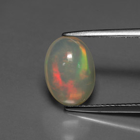 Opala multicolorido natural 2,53ct, transparente, transparente/translúcido