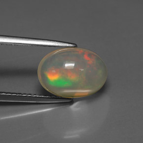 Opala multicolorido natural 2,53ct, transparente, transparente/translúcido