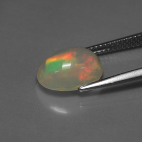 Opala multicolorido natural 2,53ct, transparente, transparente/translúcido