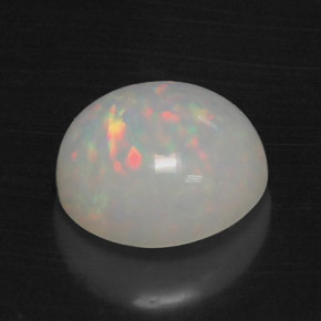 Opala multicolorido natural 4,42ct, corte redondo, opaco