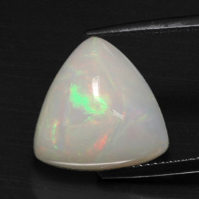 Opala multicolorido natural 7,29ct, trillion, opaco