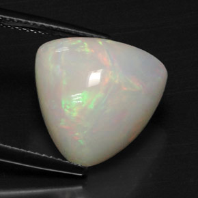 Opala multicolorido natural 7,29ct, trillion, opaco