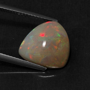 Opala multicolorido natural 4,22ct, trillion, opaco