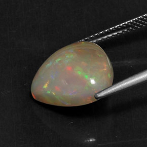 Opala multicolorido natural 4,22ct, trillion, opaco