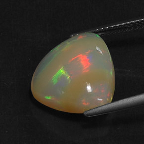 Opala multicolorido natural 5,22ct, transparente, transparente/translúcido