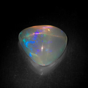Opala multicolorido natural 4,71ct, trillion, transparente