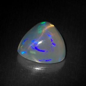 Opala multicolorido natural 4,71ct, trillion, transparente